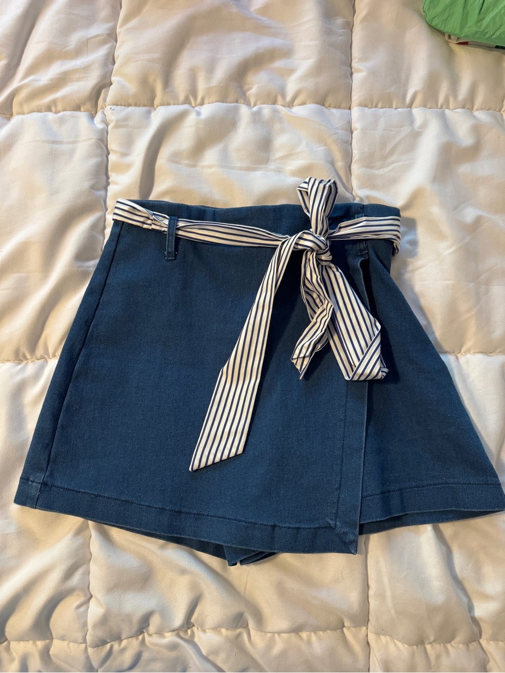 Altar'd State Denim Skort in Deep Blue